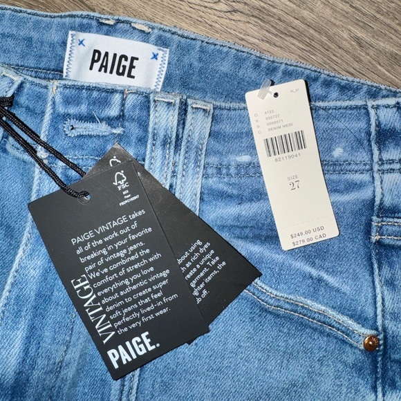 Anthropologie Paige vintage size 27 Anessa ankle wide crop Jean - Picture 2 of 3